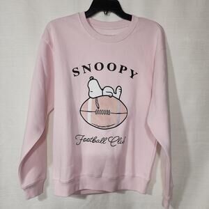 Snoopy laying on Football Sweatshirt women's XS